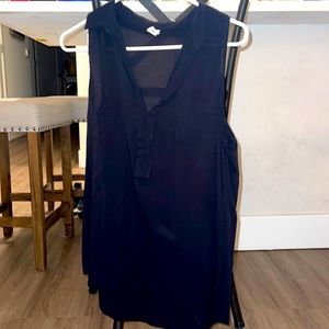 Old navy black tank blouse style medium